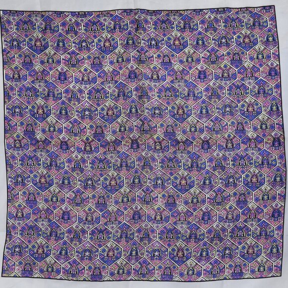 Vintage Liberty of London Pastel Geometric Silk Scarf Very Good Condition - Picture 3 of 3